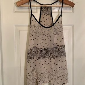 Cozy S& S casual sheer open back tank